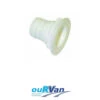 CARAVAN SINK WASTE OUTLET PLASTIC WHITE STANDARD STRAIGHT 25MM 006072