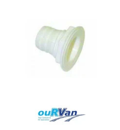 CARAVAN SINK WASTE OUTLET PLASTIC WHITE STANDARD STRAIGHT 25MM 006072