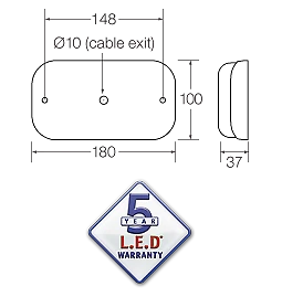 NARVA 94140BL MULTIVOLT LED REAR STOP/TAIL & INDICATOR LAMP CARAVAN TRAILER 2 NARVA 94140BL MULTIVOLT LED REAR STOP/TAIL & INDICATOR LAMP CARAVAN TRAILER - Image 2