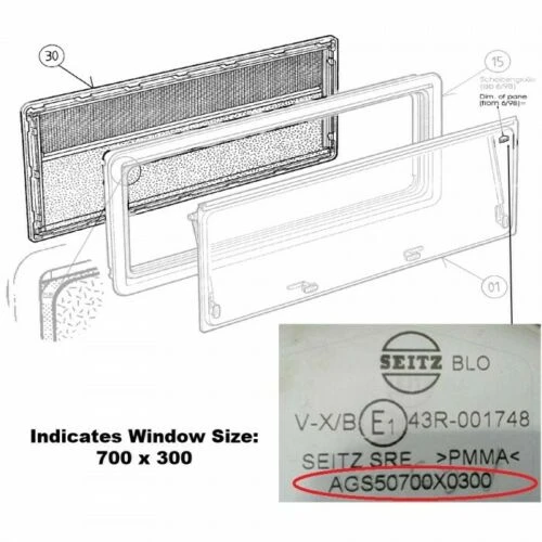 DOMETIC IRE03-1200X300 SEITZ S4 INTERNAL WINDOW FRAME 1200 X 300MM CARAVAN RV 5 DOMETIC IRE03-1200X300 SEITZ S4 INTERNAL WINDOW FRAME 1200 X 300MM CARAVAN RV - Image 5