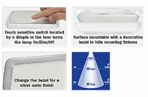 NARVA CARAVAN INTERIOR LED LIGHT 87512 RECTANGULAR CEILING SURFACE MOUNT 9-33V 4 NARVA CARAVAN INTERIOR LED LIGHT 87512 RECTANGULAR CEILING SURFACE MOUNT 9-33V - Image 4