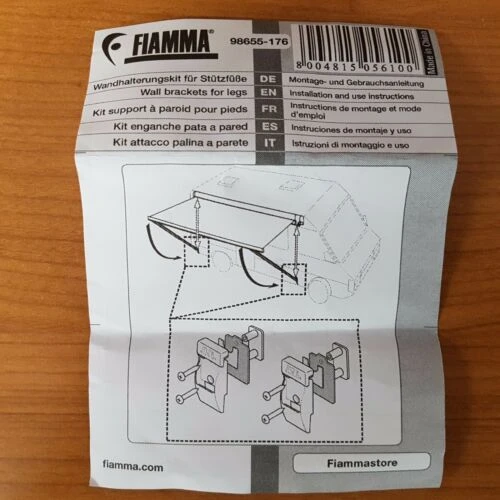 FIAMMA ALUMINIUM LEG WALL BRACKET KIT GENUINE PART 98655-728 200-04901 8 FIAMMA ALUMINIUM LEG WALL BRACKET KIT GENUINE PART 98655-728 200-04901 - Image 8