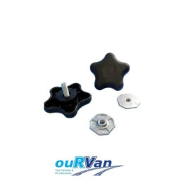 CAREFREE AWNING BRACE LOCKING KNOB WITH BACKING NUT 200-34120 CARAVAN RV