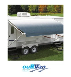 CAREFREE 11FT BLUE SHALE FADE ROLL OUT AWNING (NO ARMS). FF116C00HM