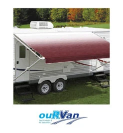 CAREFREE 15FT BURGUNDY SHADE FADE ROLL OUT AWNING (NO ARMS). FF156A00 200-36550