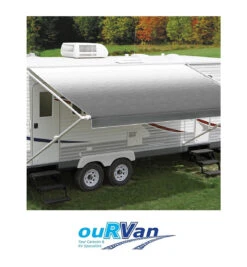 CAREFREE 16FT SILVER SHALE FADE ROLL OUT AWNING (NO ARMS). FF166D00 200-36760