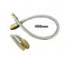 LPG BRAIDED GAS HOSE PIGTAIL CARAVAN POL - 1/4 INV FLARE 450MM - 51-FP14I450