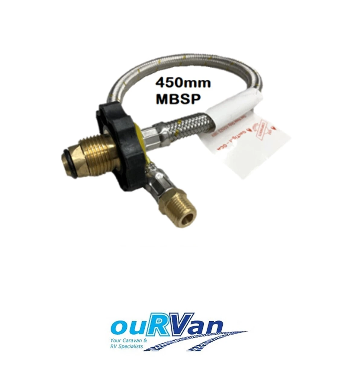 LPG BRAIDED GAS HOSE PIGTAIL FOR CARAVAN HAND WHEEL POL 1/4 MNPT 450MM - 51-HTFP14M450 1 LPG BRAIDED GAS HOSE PIGTAIL FOR CARAVAN HAND WHEEL POL 1/4 MNPT 450MM - 51-HTFP14M450