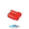 NARVA RED HEAVY DUTY 50 AMP CONNECTOR HOUSING WITH COPPER TERMINALS 57200R