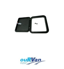 COAST ACCESS DOOR 1 BLACK 399 X 349 - M500-200 - CARAVAN MOTORHOME RV 600-00020