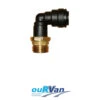 JG 1/2" BRASS MALE ADAPTOR WITH 12MM PLASTIC ELBOW RM091214 800-02026 CARAVAN