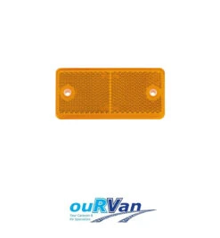 AMBER REFLECTOR WITH FIXING HOLES 90 X 40 84031BL