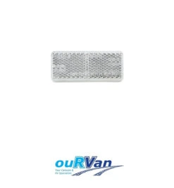 NARVA 70MM X 28MM WHITE SELF ADHESIVE REFLECTOR 84035BL TWIN PACK