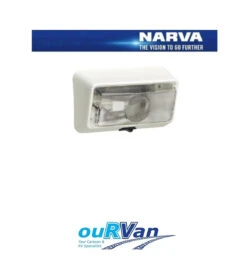 NARVA 86830 CARAVAN CAMPER SQUARE PORCH LIGHT W/SWITCH GENUINE JAYCO WINDSOR
