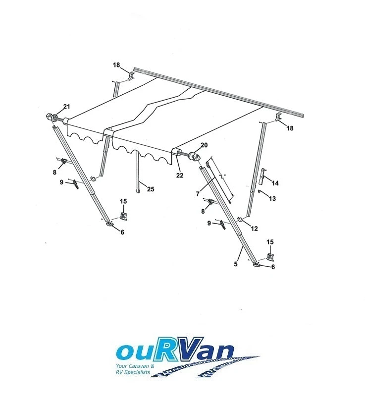 CAREFREE AWNING BRACE SLIDE ASSEMBLY 200-34090 R00405 CARAVAN PARTS 2 CAREFREE AWNING BRACE SLIDE ASSEMBLY 200-34090 R00405 CARAVAN PARTS - Image 2