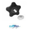 1 X CAREFREE AWNING BRACE LOCKING KNOB WITH BACKING NUT 200-34120 CARAVAN RV