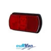 WHITEVISION RM8RLEDW LED RED REAR CLEARANCE LIGHT 9-33V CLIP MOUNT (WHITE BACKING)