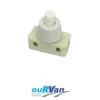 SPST BEDLAMP SWITCH SP0735 PUSH BUTTON WHITE SINGLE POLE 240V 2A CARAVAN RV